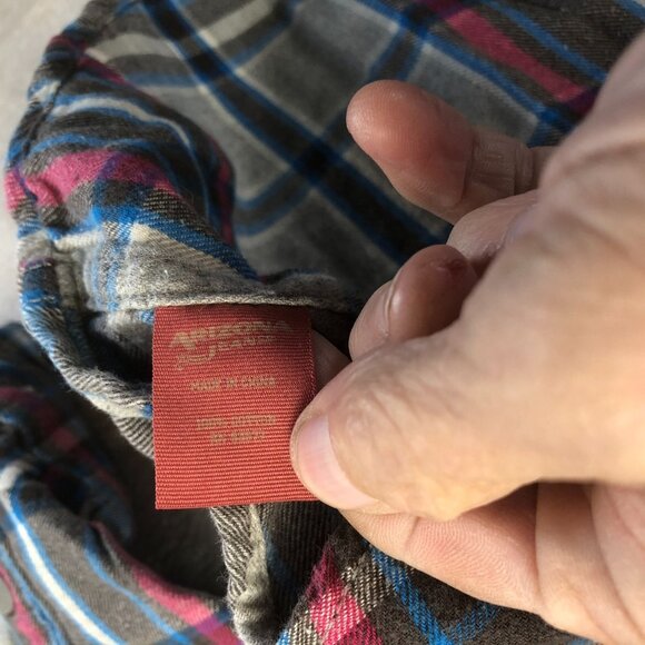 Arizona Jean Mens Plaid Flannel Shirt M Long Sleeve Cotton - Picture 11 of 13